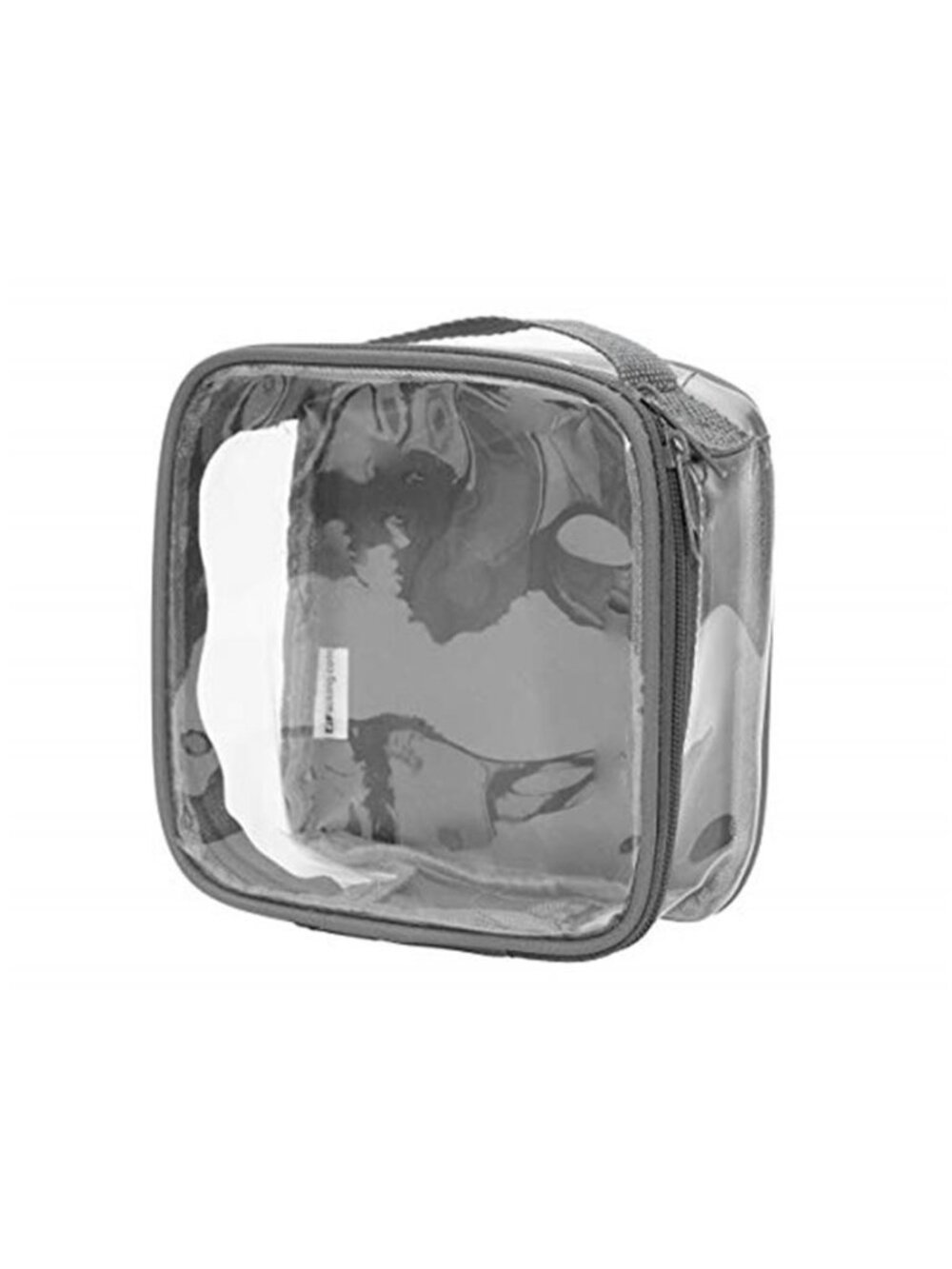 Clear TSA Approved Travel Toiletry Bag Quart Size Airport Security Pouch Gray